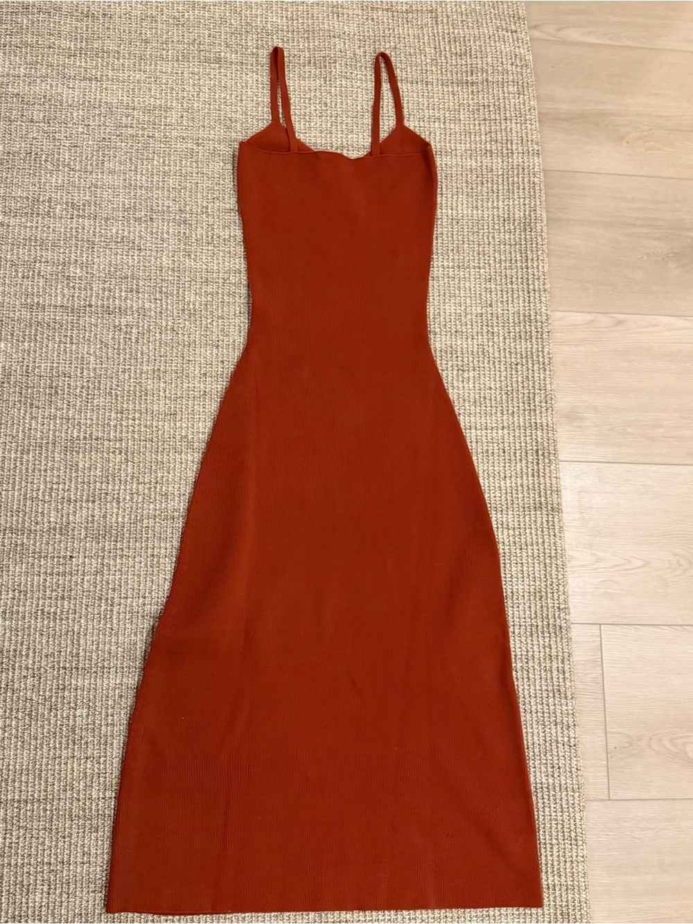NWT - Sézane Lindsey Midi Dress in Rust - Picture 6 of 9